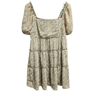 Milkmaid Babydoll Tiered Bodice Mini Dress M